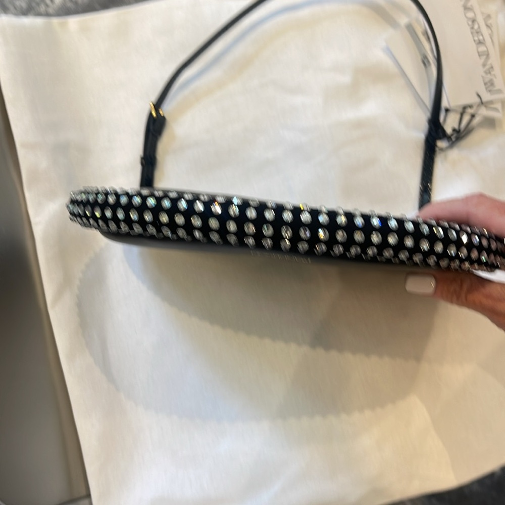 NWT JW ANDERSON BLACK CRYSTAL BUMPER MOON BAG - Picture 7 of 12